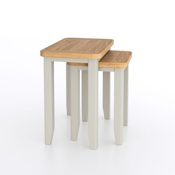 Arland Grey Painted Nest of 2 Tables | Fully Assembled