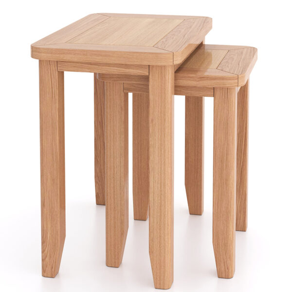Arland Natural Oak Nest of 2 Tables | Fully Assembled