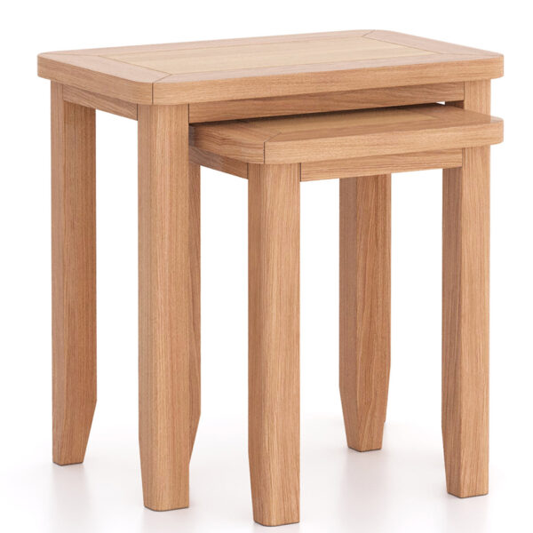 Arland Natural Oak Nest of 2 Tables | Fully Assembled
