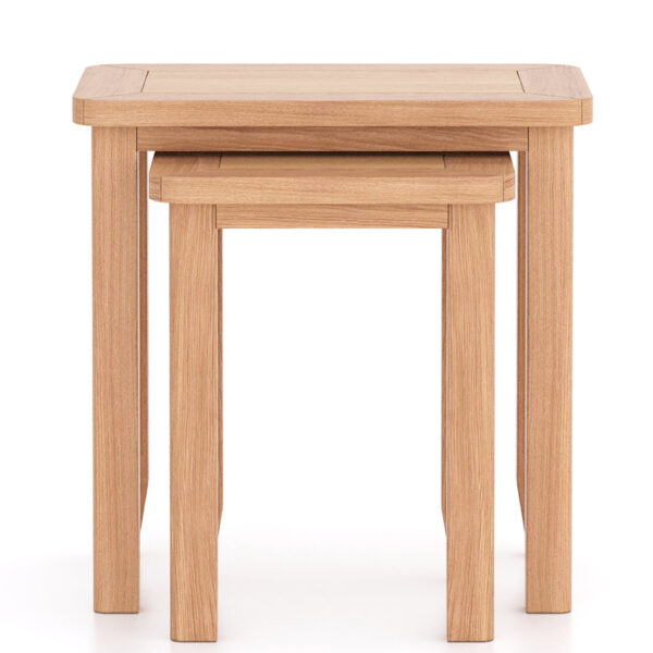 Arland Natural Oak Nest of 2 Tables | Fully Assembled