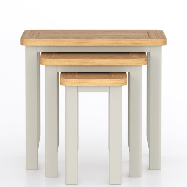 Arland Grey Painted Nest of 3 Tables | Fully Assembled