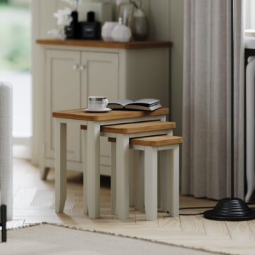 Arland Grey Painted Nest of 3 Tables | Assembled | Clearance