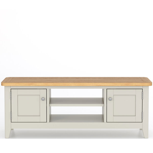 Arland Grey Painted Wide TV Cabinet | Fully Assembled