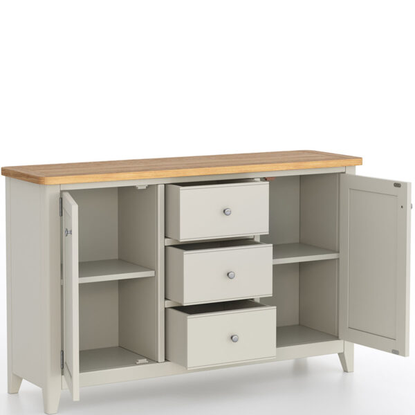 Arland Grey Painted 2 Door 3 Drawer Sideboard | Fully Assembled