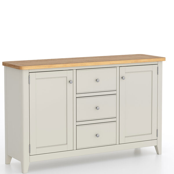 Arland Grey Painted 2 Door 3 Drawer Sideboard | Fully Assembled