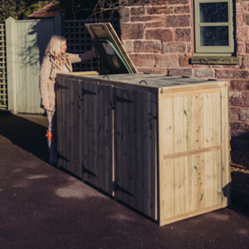 Timber Deluxe Triple Bin Store