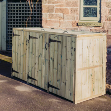 Timber Deluxe Triple Bin Store