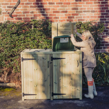 Timber Deluxe Double Bin Store