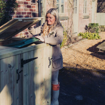 Timber Deluxe Triple Bin Store