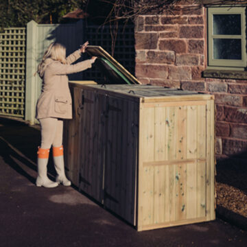 Timber Deluxe Triple Bin Store