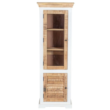 Balshire Wood Bookcase/Display Cabinet - 3 Shelves & 1 Door