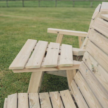 Timber Clover Love Seats With Angled Tray