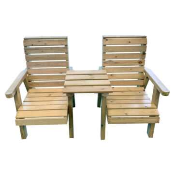 Timber Clover Love Seats With Straight Tray