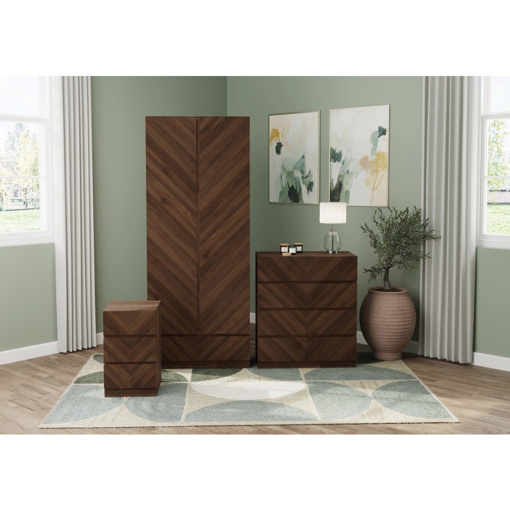 Catalina 3 Piece Bedroom Set Self Assembly Oak World