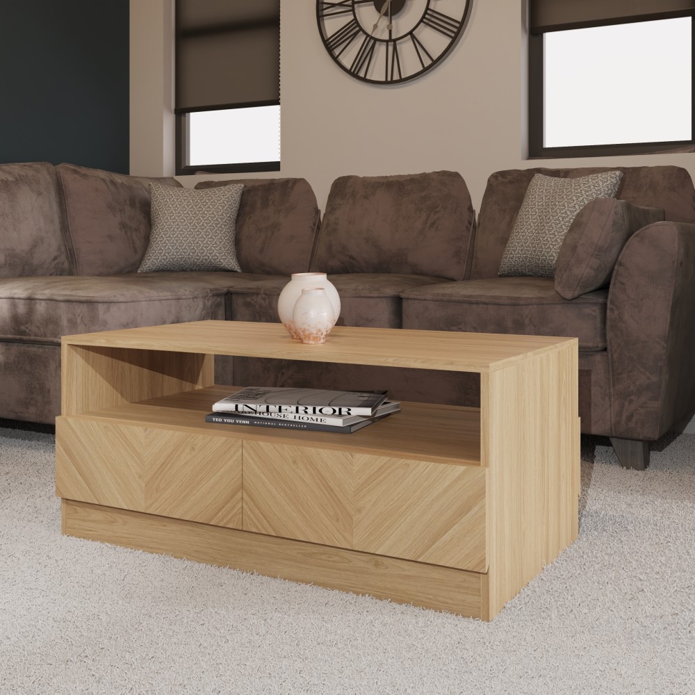 Catalina Coffee Table Self Assembly Oak World
