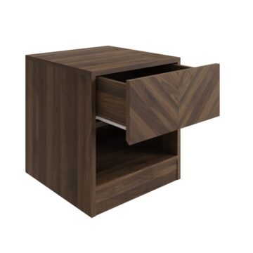 Catalina 1 Drawer Lamp Table | Bedside Table | Walnut Finish