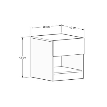 Catalina 1 Drawer Lamp Table | Bedside Table | Walnut Finish