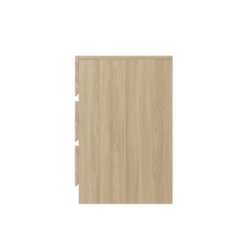 Catalina Pair of 3 Drawer Bedside Tables | Oak Finish