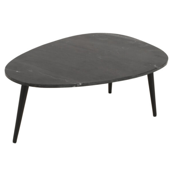 Chardale Coffee Table With Black Marble Top & Metal Legs |