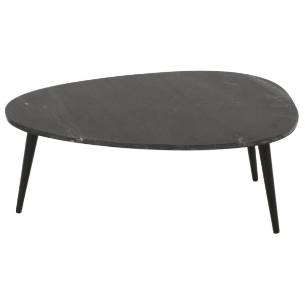 Chardale Coffee Table With Black Marble Top & Metal Legs |