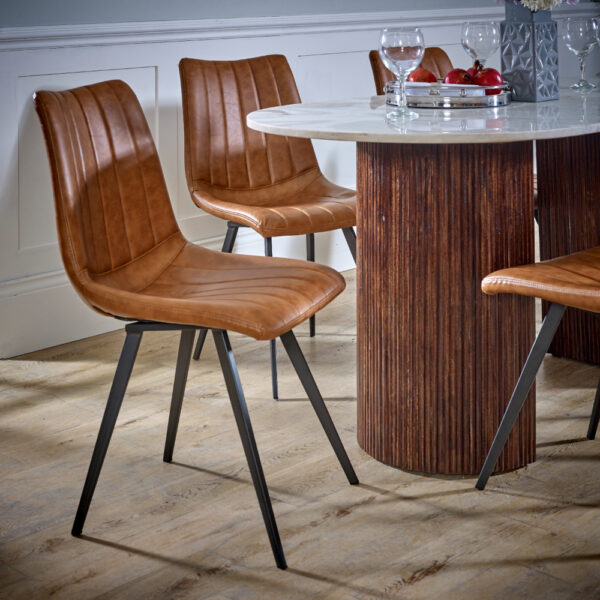 Chardale Mango Wood Dining Table 170Cm With Marble Top |