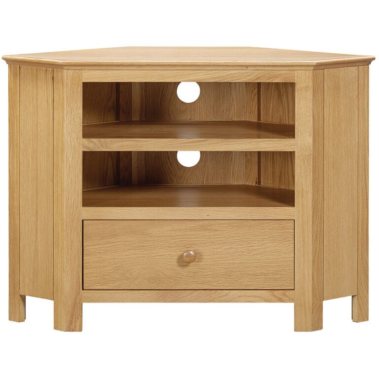 Emperor Oak Corner TV Unit Fully Assembled Oak World