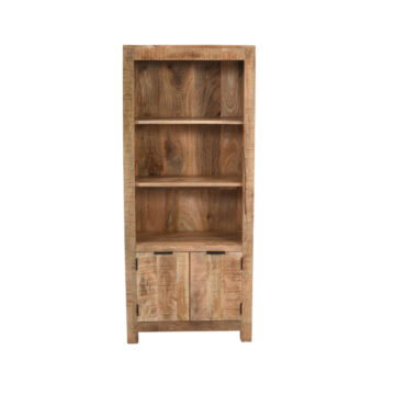 Epping Solid Wood Bookcase With Doors