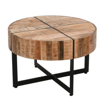 Epping Solid Wood Coffee Table | Metal Legs