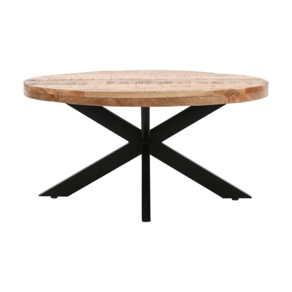 Epping Solid Wood Coffee Table With Metal Spider Legs