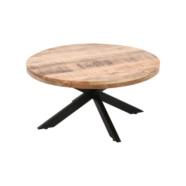 Epping Solid Wood Coffee Table With Metal Spider Legs |