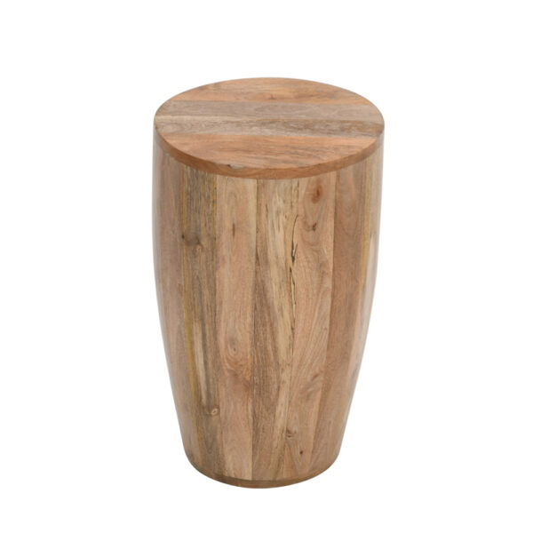 Epping Solid Wood Drum Side Table |