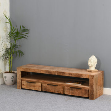 Epping Solid Wood Large Tvc With 3 Drawers