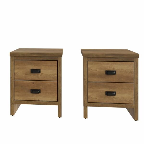 Fenway 2 Drawer Bedside Table Pair | Self Assembly | Clearance