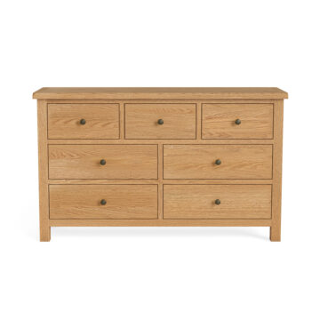 Bywell Waxed Oak 3 Over 4 Chest of Drawers | Assembled
