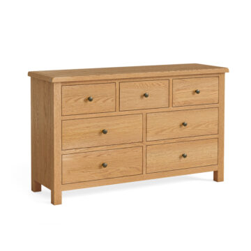 Bywell Waxed Oak 3 Over 4 Chest of Drawers | Assembled