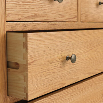 Bywell Waxed Oak 3 Over 4 Chest of Drawers | Assembled
