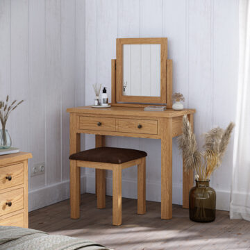 Bywell Waxed Oak Dressing Table Set | Clearance