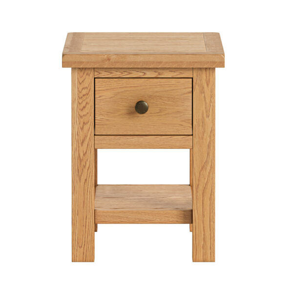Bywell Waxed Oak Lamp Table | Bedside Table | Fully Assembled | Clearance