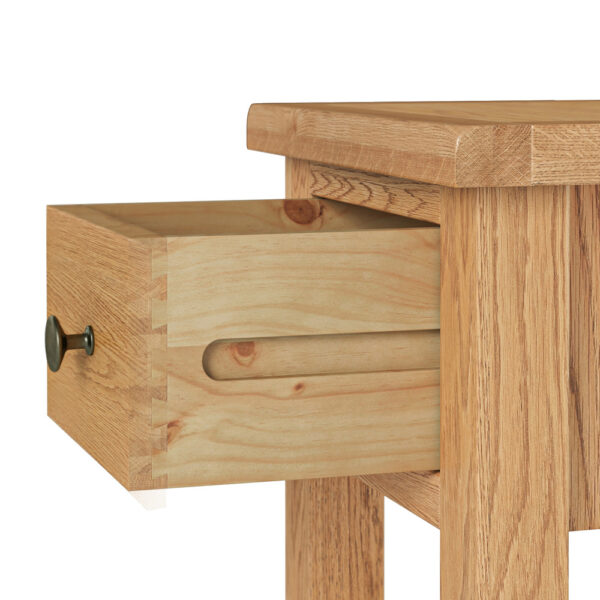 Bywell Waxed Oak Lamp Table | Bedside Table | Fully Assembled | Clearance