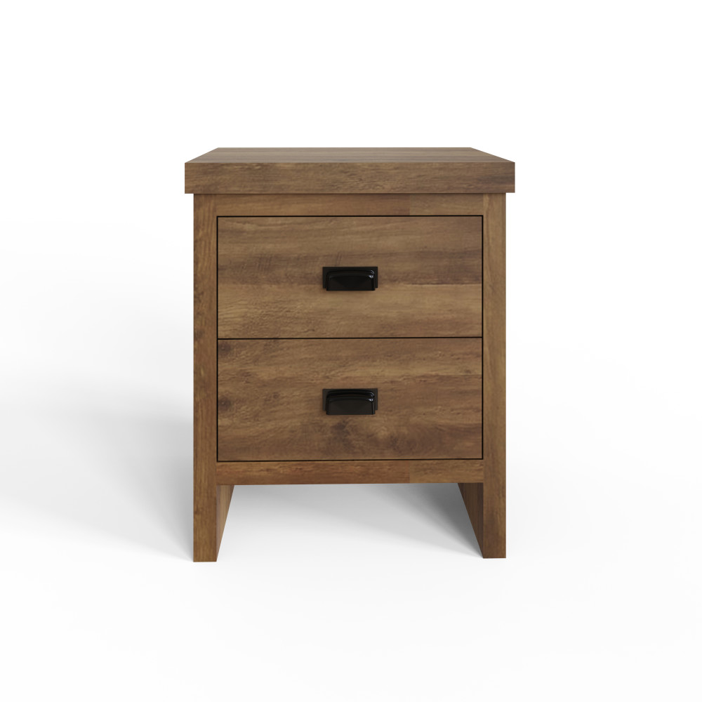 Fenway Pair of 2 Drawer Bedside Tables | Oak Finish