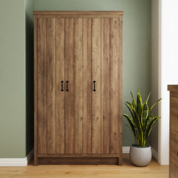 Fenway 3 Door Wardrobe | Oak Finish