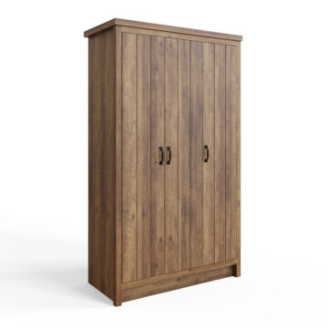 Fenway 3 Door Wardrobe | Oak Finish