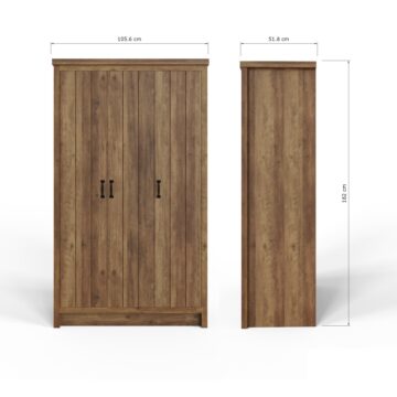 Fenway 3 Door Wardrobe | Oak Finish