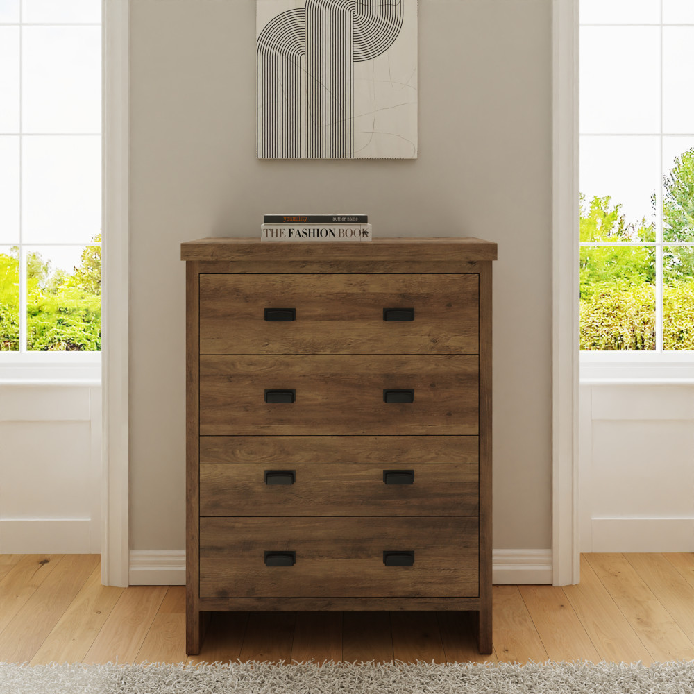 Fenway 4 Drawer Chest | Oak Finish