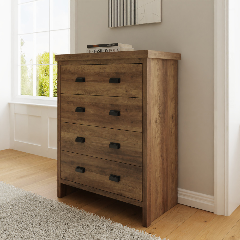 Fenway 4 Drawer Chest | Oak Finish