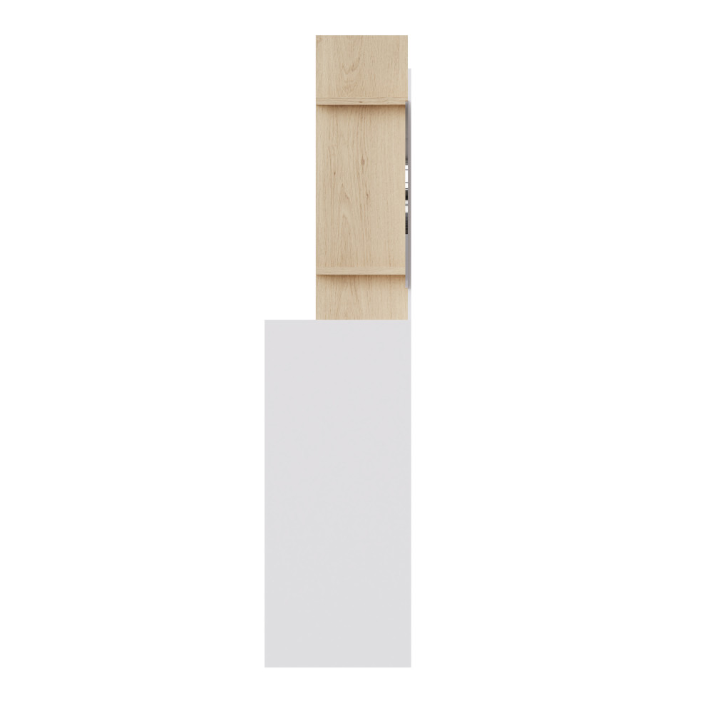 Freydis White 1 Door 1 Drawer Dressing Table | Oak Finish