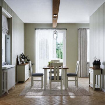 Arland Grey Painted Square Dining Table