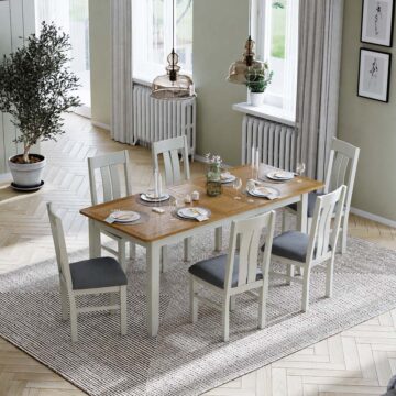 Arland Grey Painted 160-200cm Extending Dining Table