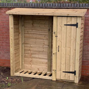 Timber Heavy Duty Log Store With Tool Shed 6x6
