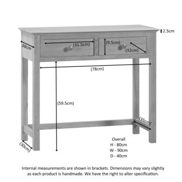 Emperor Oak Dressing Table